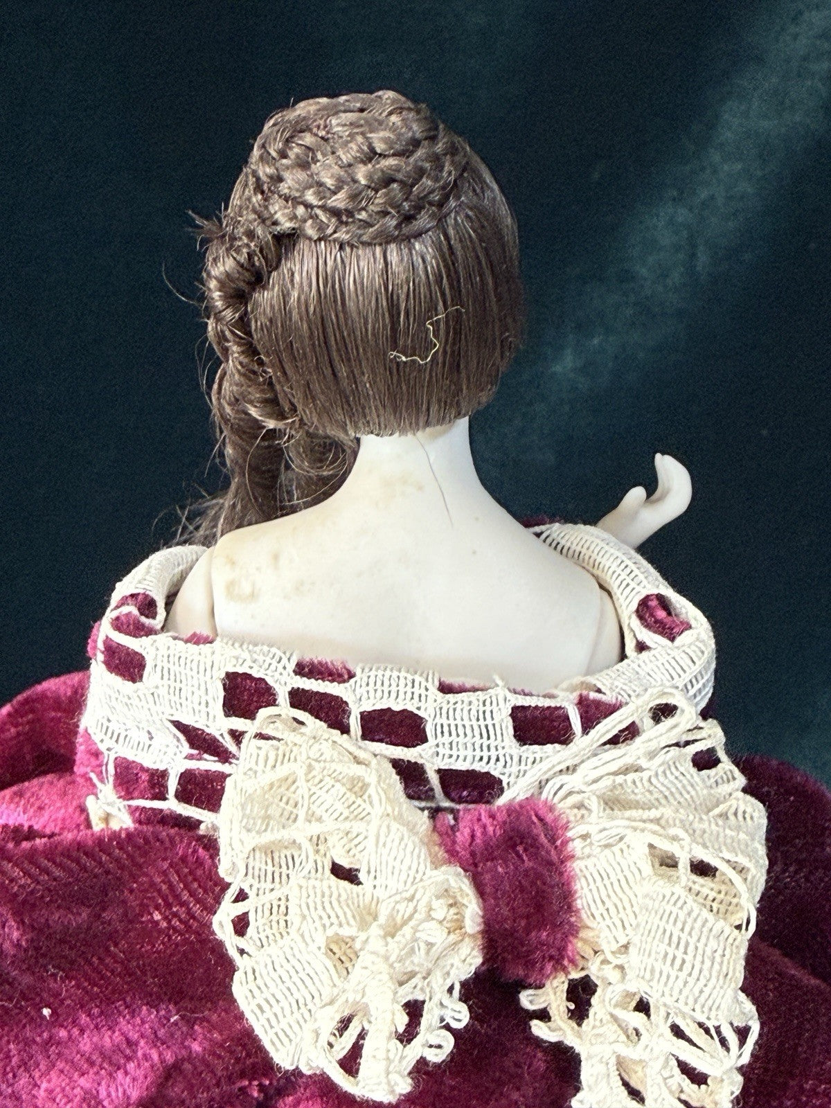 Antique German Porcelain William Goebel (?) 9” Half Doll Pin Cushion
