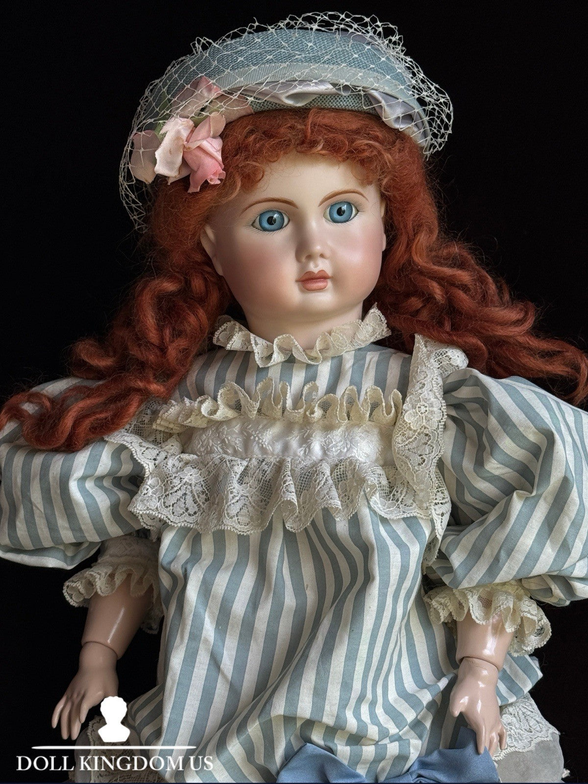 Porcelain Comp 23” Reproduction of Antique French Steiner Figure A Bebe Doll