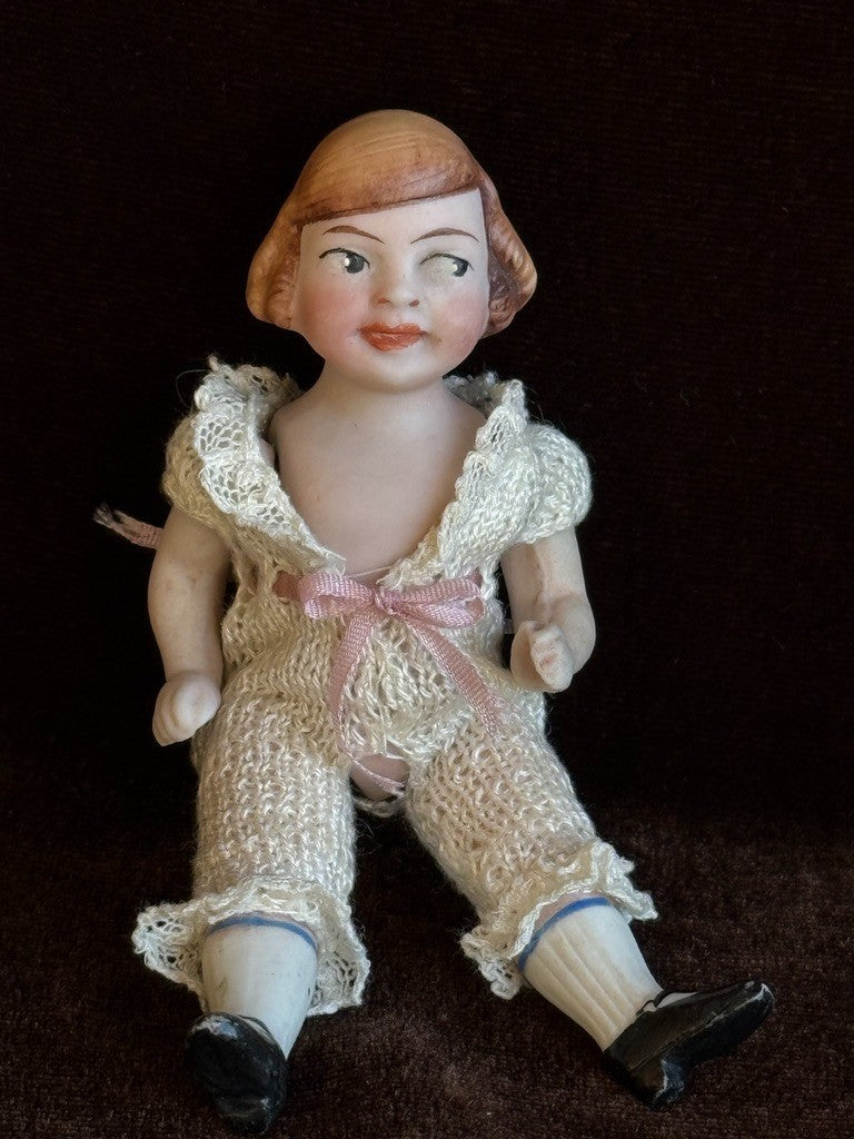 Mystery Antique German 3.625” All Bisque 36 Orsini Style Mignonette Doll