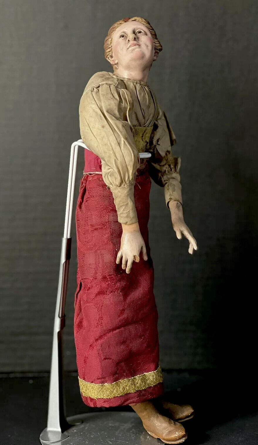 Antique Original Late 18th Century 14 1/2”  Neapolitan Crèche Figure Doll