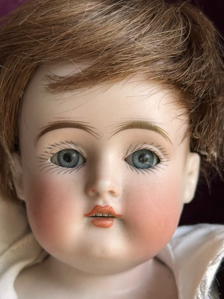 Antique German 13.5" Kestner 148 Bisque Shoulder Head Boy Doll