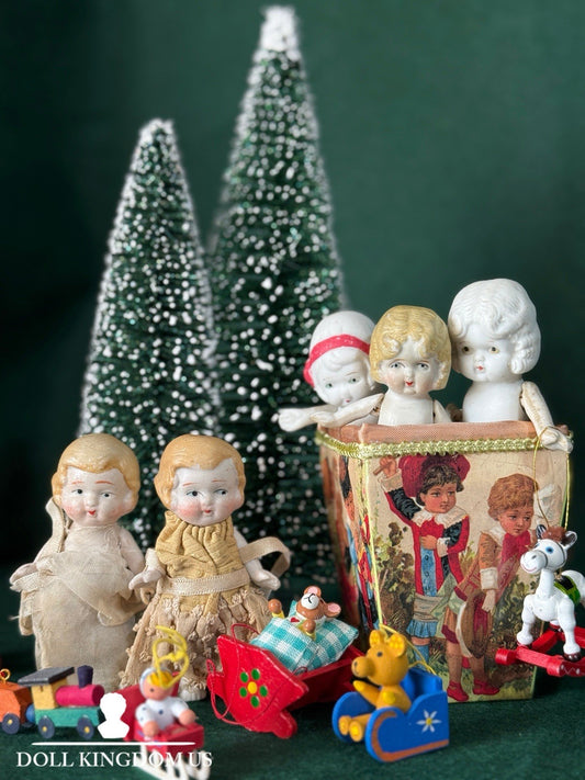 Lot Of 5 Vintage Japan Bisque Frozen Charlotte Baby Dolls