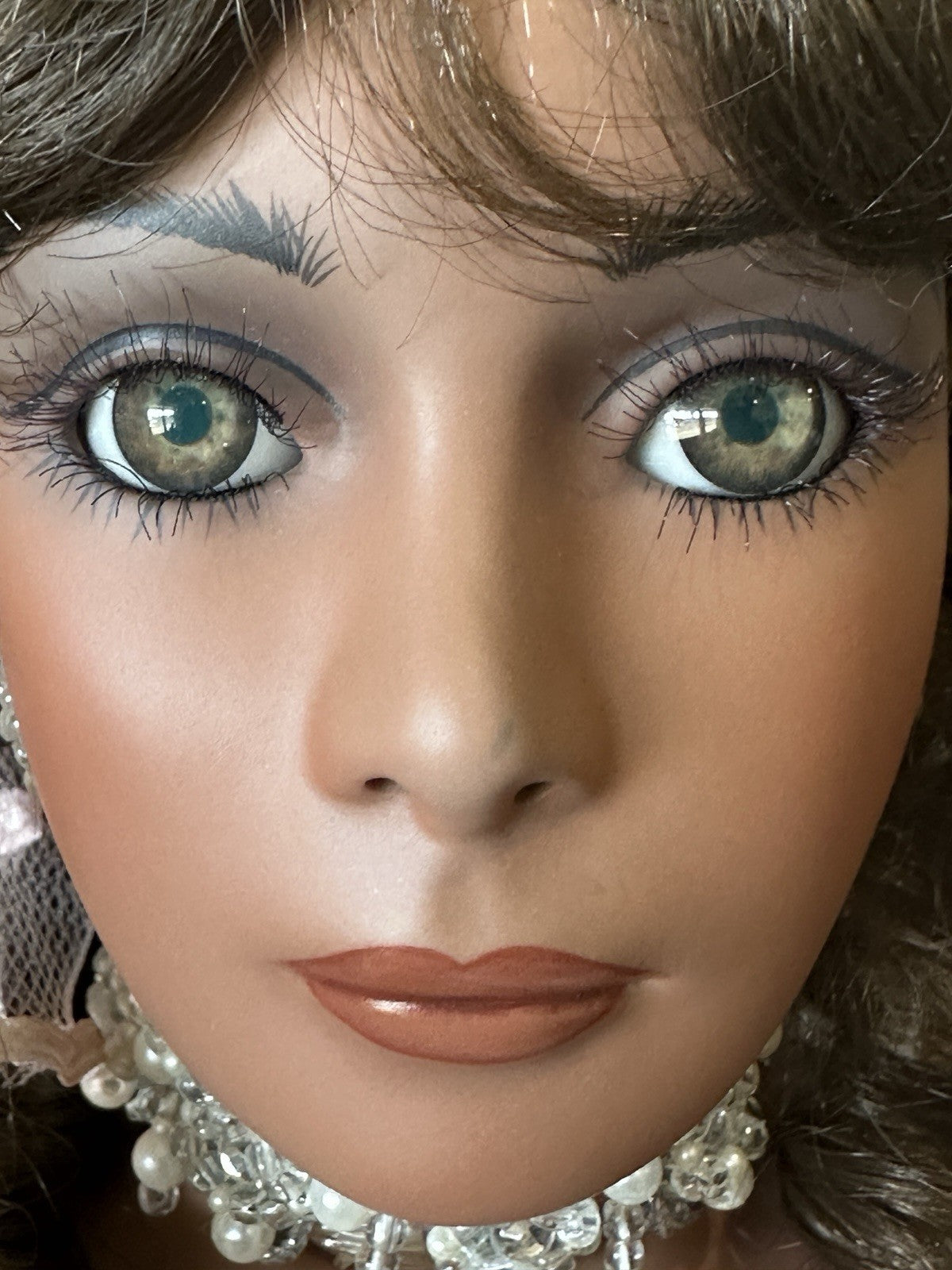 Collectible 26” Porcelain Doll “Pink Shiffon” by Rustie LE 500 Tag/ COA/Stand