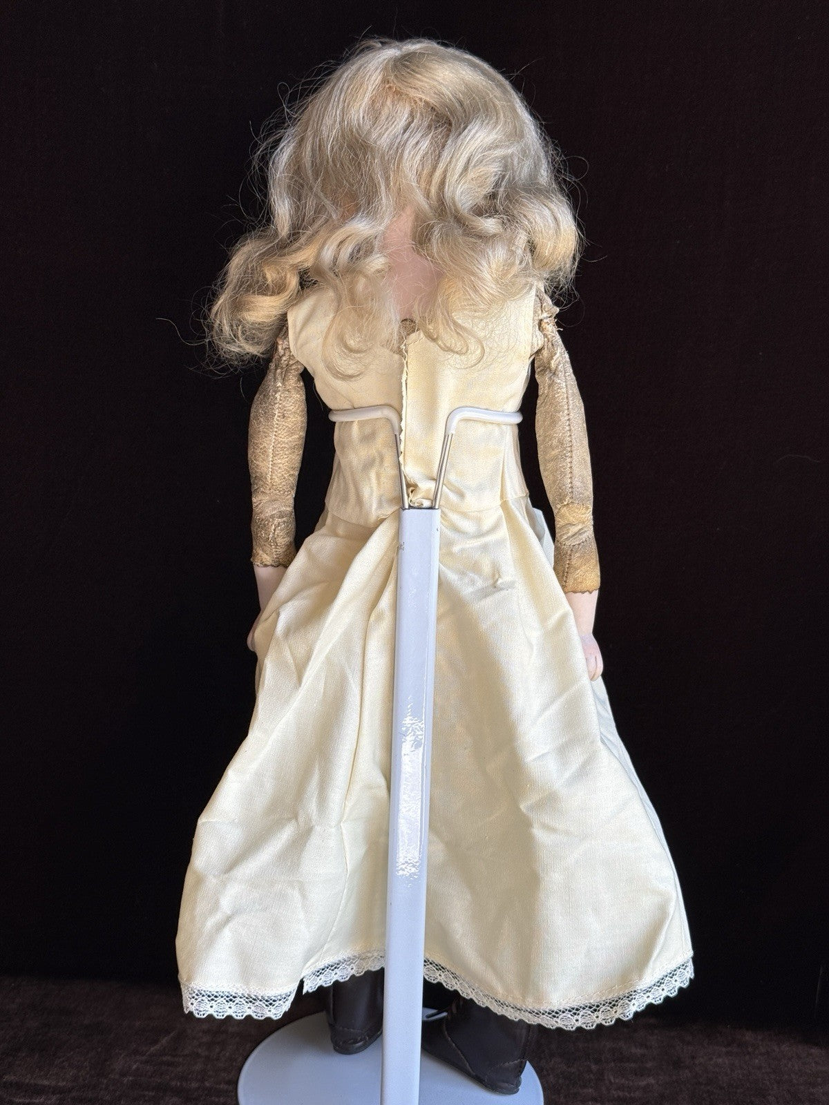 Rare Antique German 18” Early Kestner Square Teeth Bisque Shoulder Head Doll