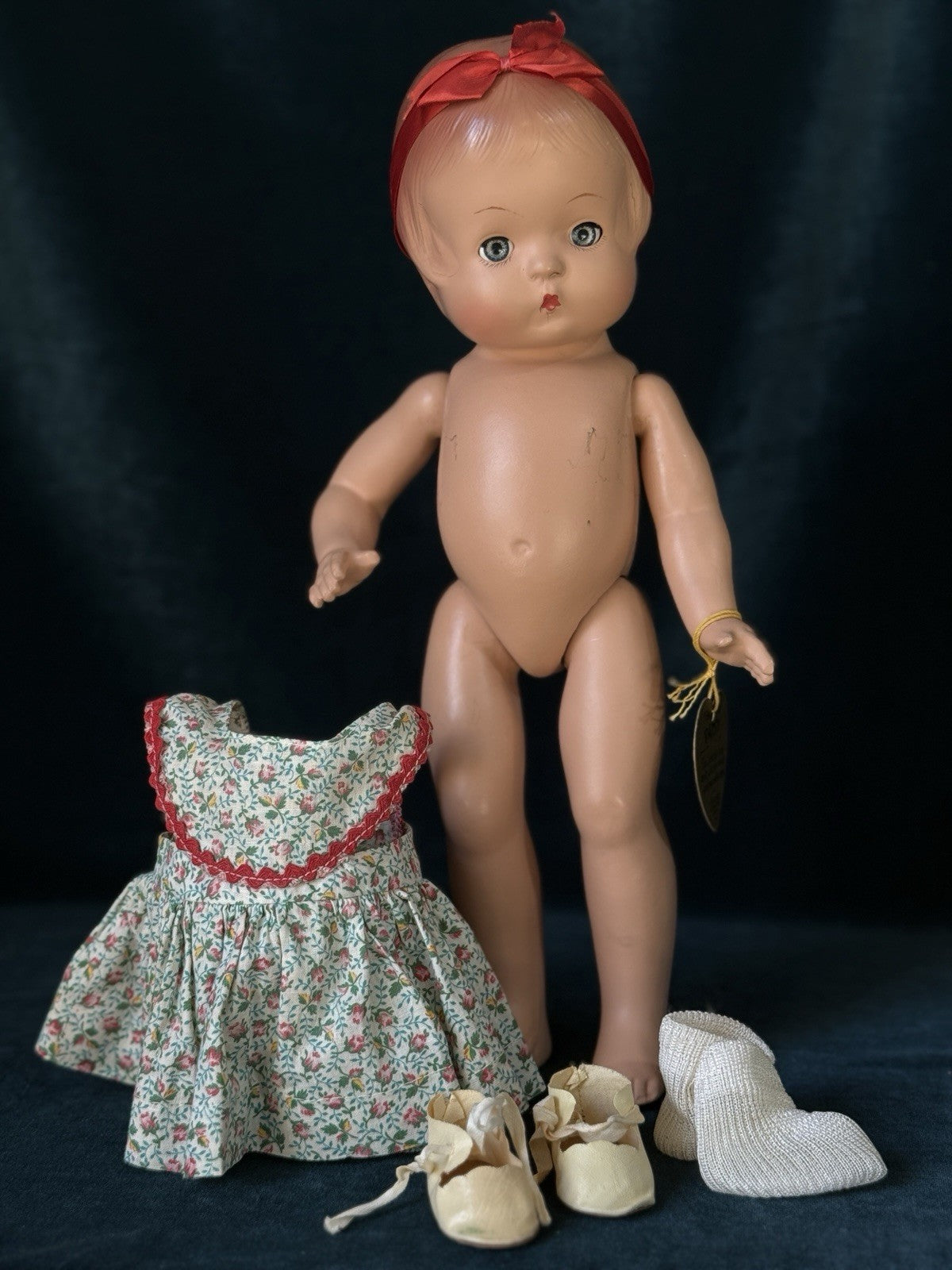 Original Box Vintage American 13” Patsy Composition Doll Tag