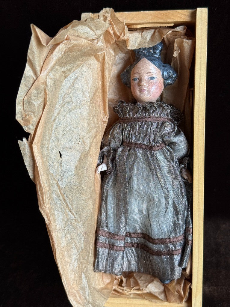 Collectible Wendy Lawton Papier Mache (?) Repro Milliner's Model  Miniature Doll