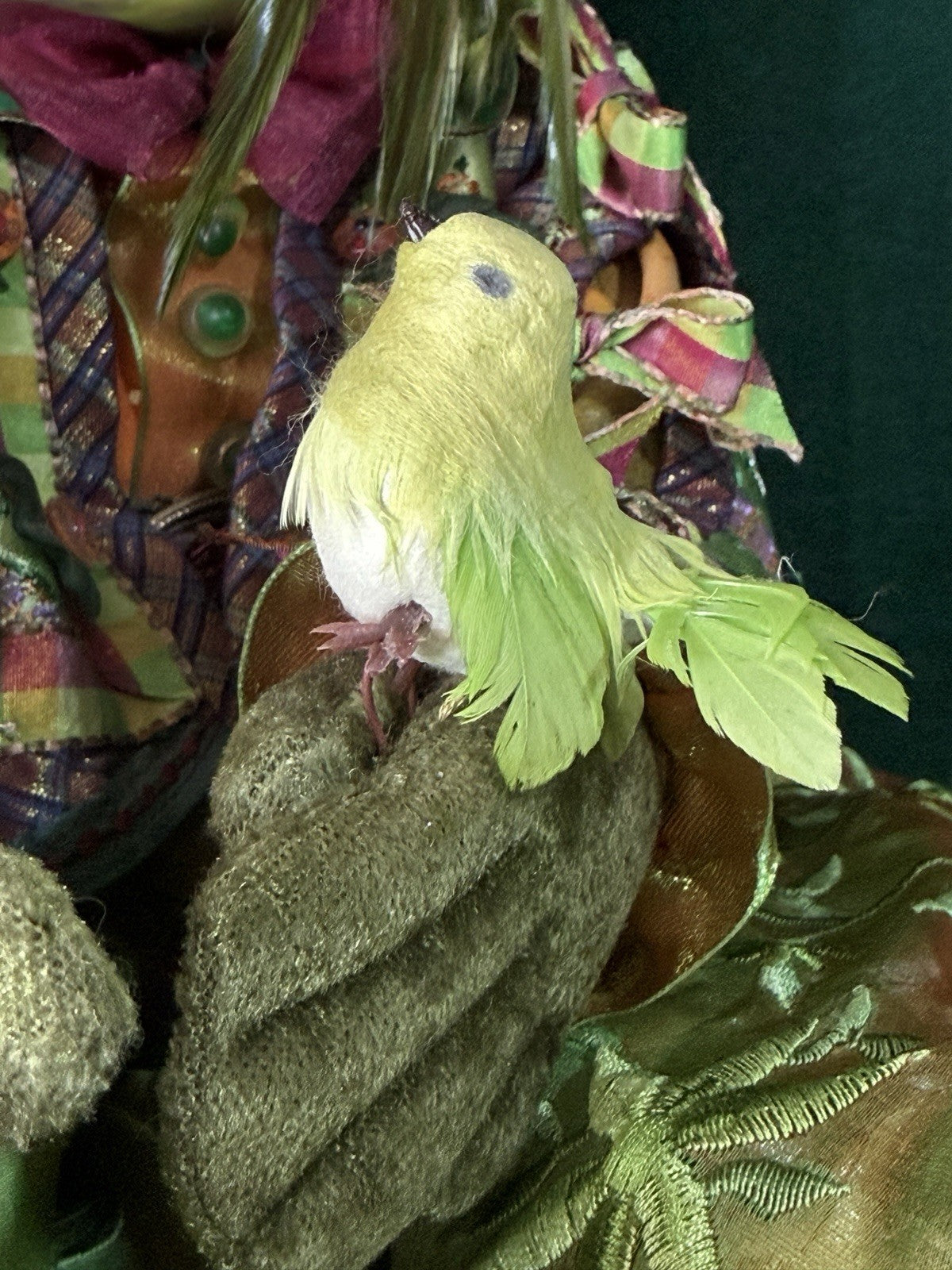 OOAK NIADA Artist Donna May Robinson Cloth Oil Painted Clown “Perch” 18” Doll