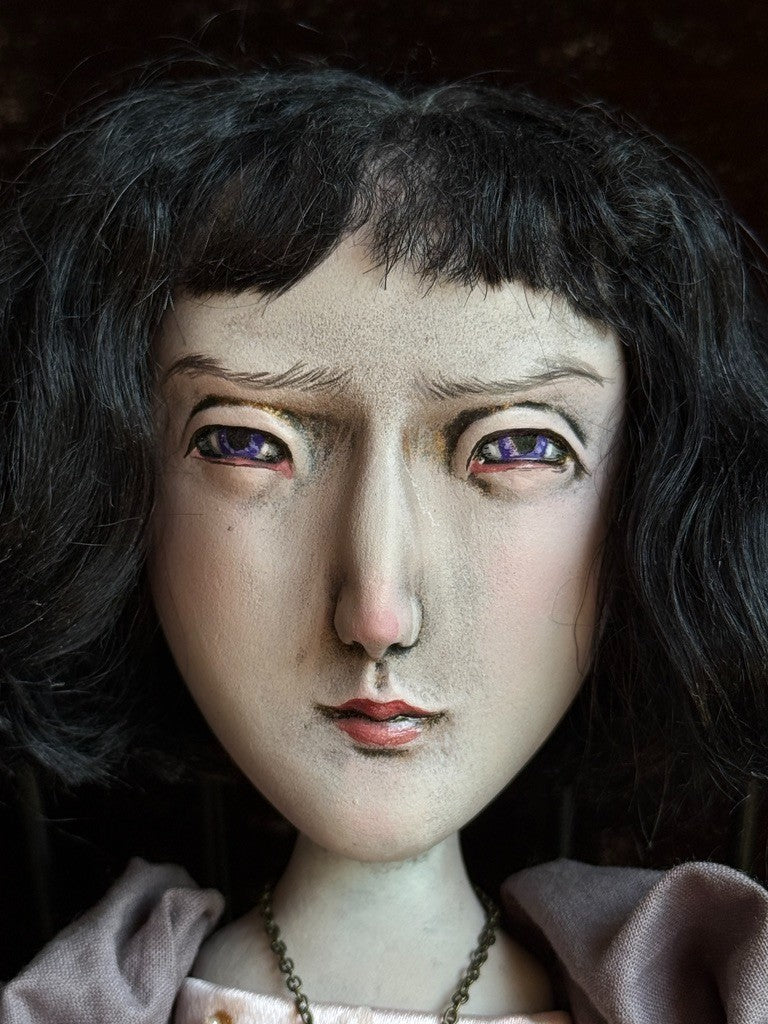 OOAK Contemporary Russian (?) Artist Mixed Media Gothic Fantasy Girl Doll