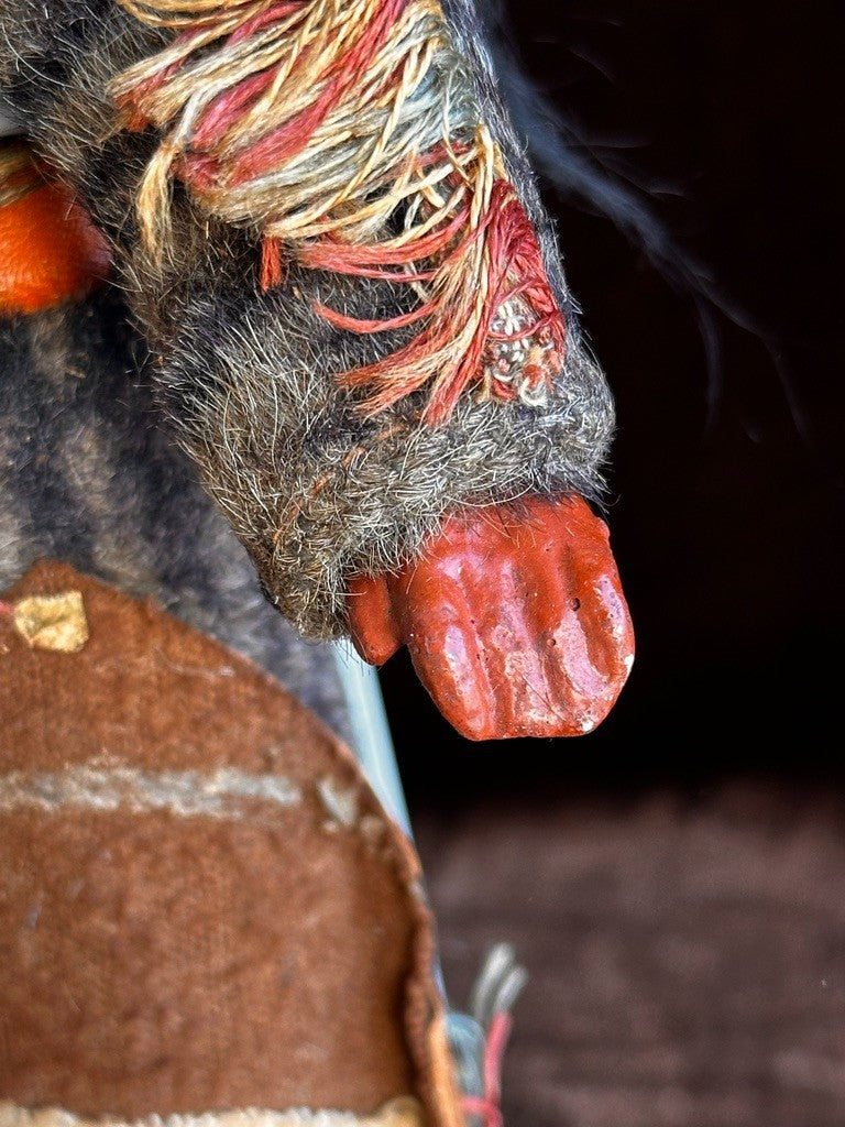 Antique German 13” Armand Marseille Native American Indian Bisque Head Doll