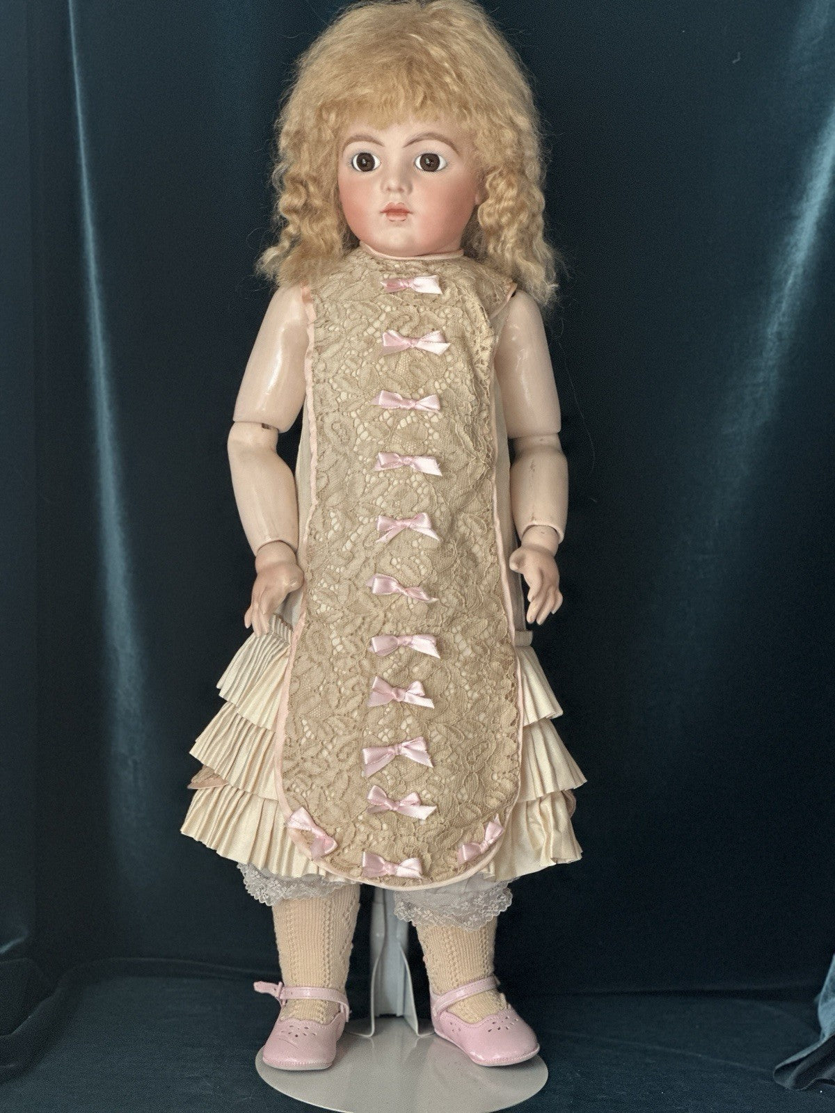 Vintage Artist Reproduction of Antique French Bru Jne 27” Doll Porcelain Head