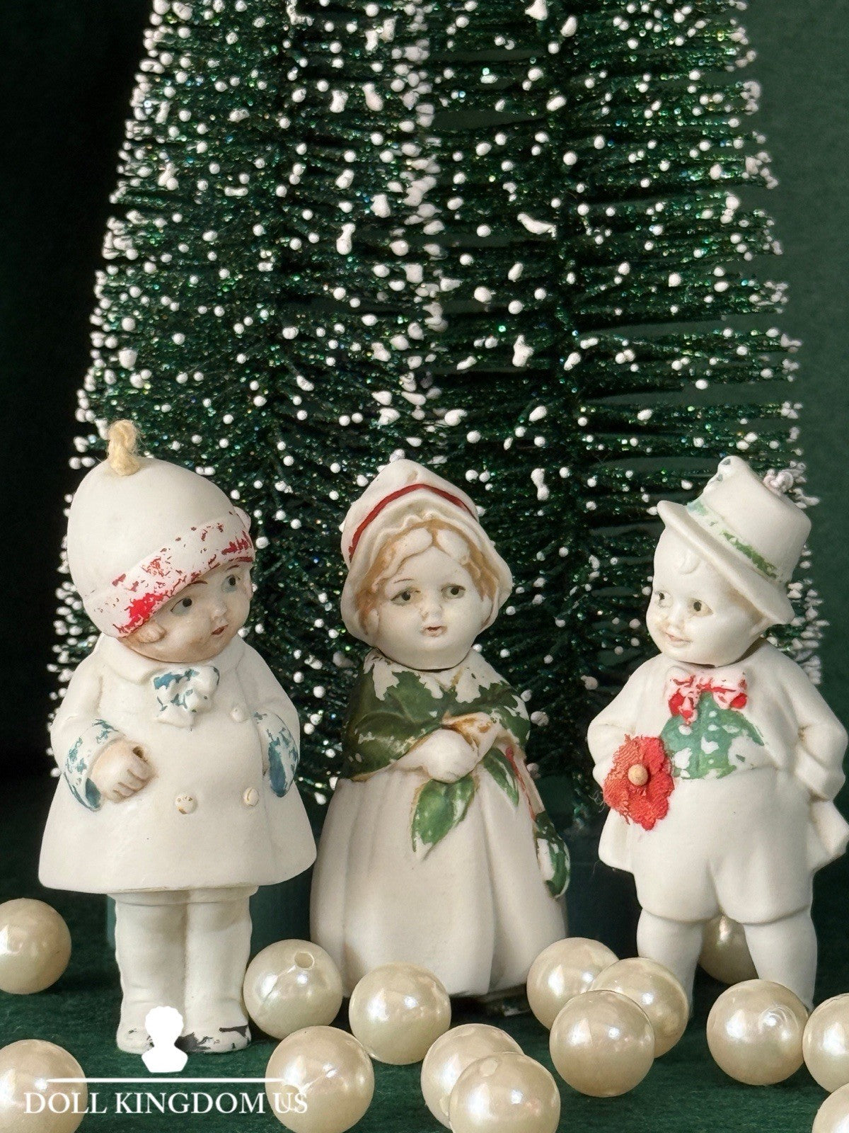 Lot Of 3 Antique/Vintage German All Bisque Nodder Dolls