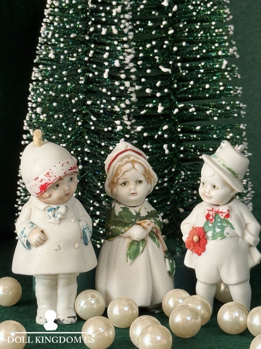 Lot Of 3 Antique/Vintage German All Bisque Nodder Dolls