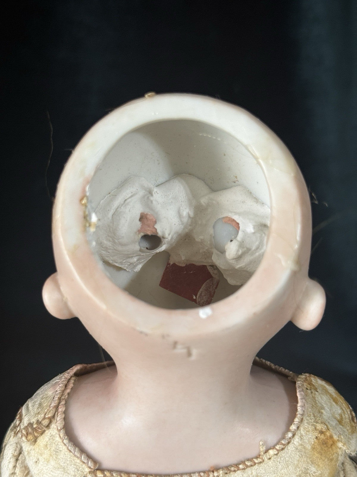 Antique German 12” Early Kestner Mold 143 Type Square Teeth Bisque Head Doll