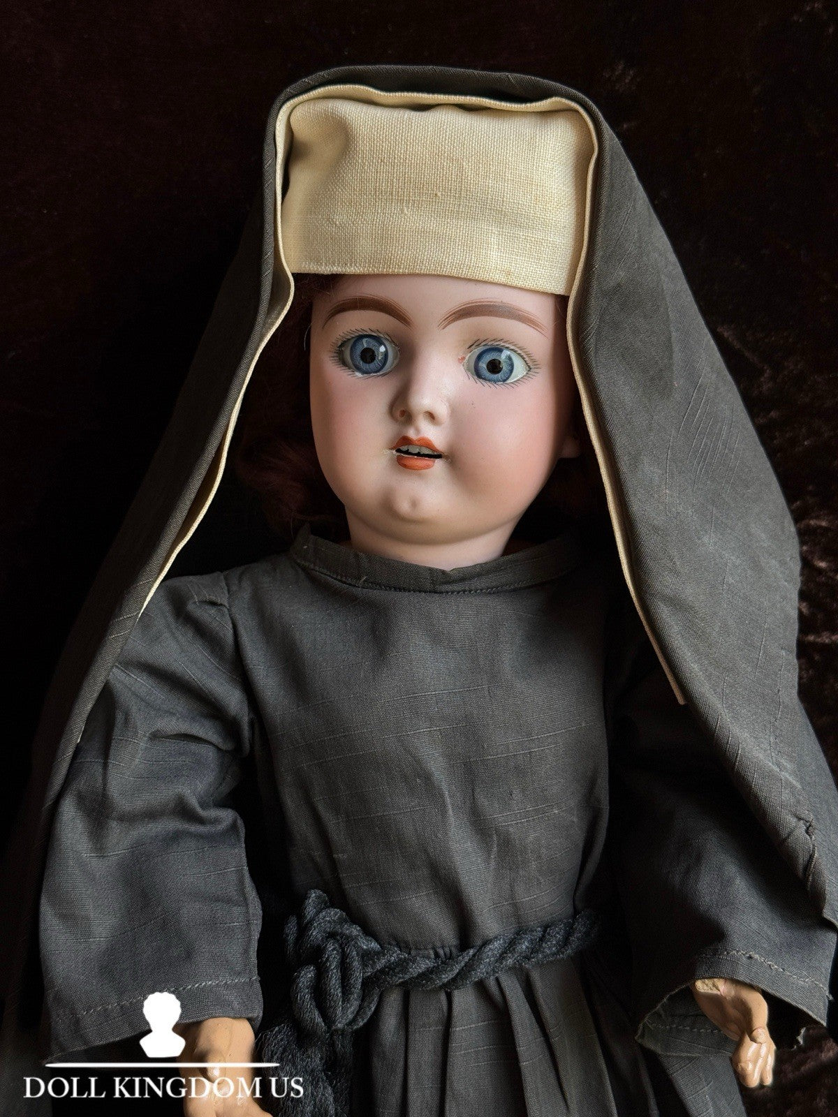 Antique German 17” Heinrich Handwerck 109 Bisque Head Nun Doll