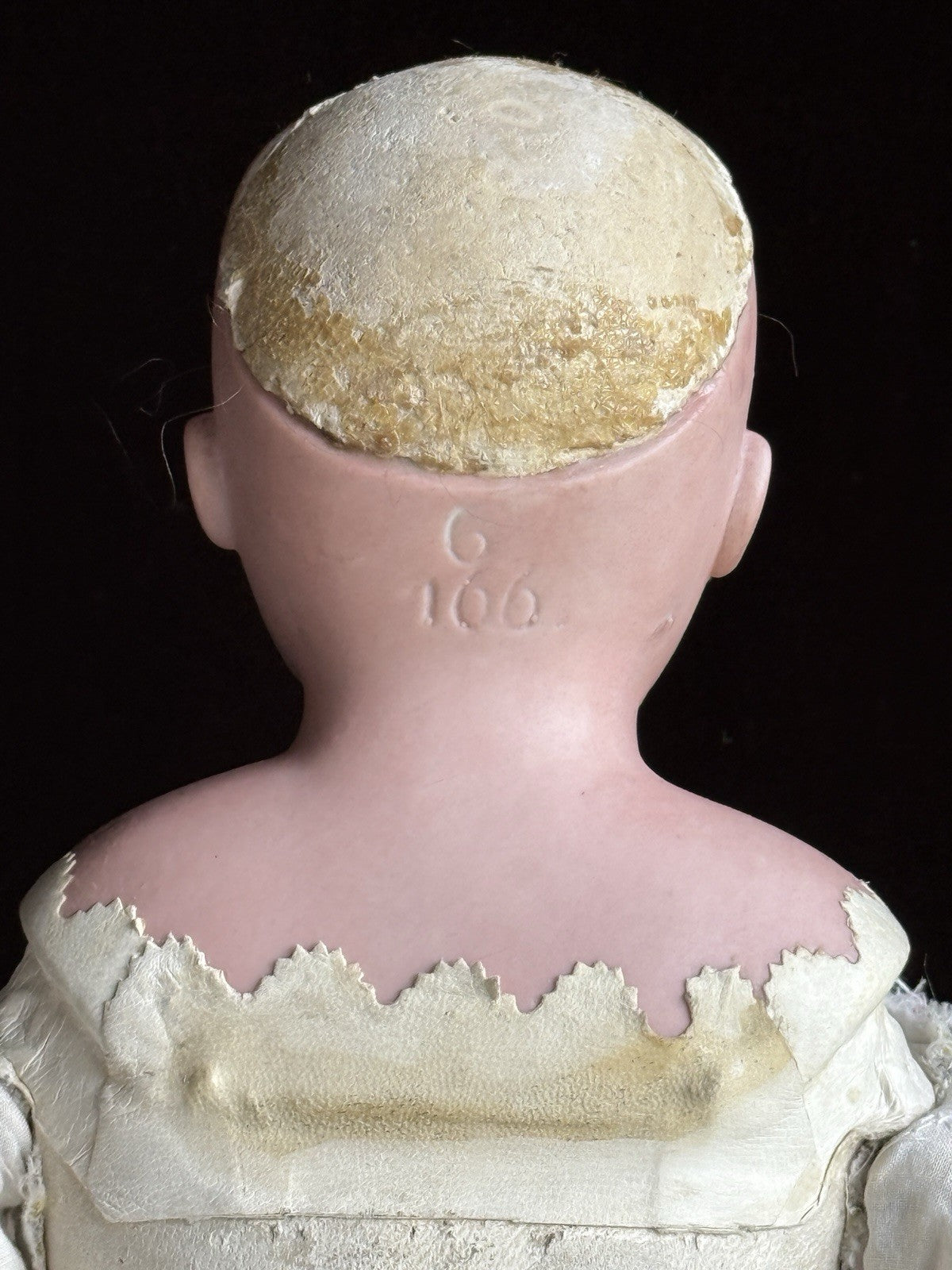 Antique German 17.5” Early Kestner 166 Bisque Shoulder Head Doll