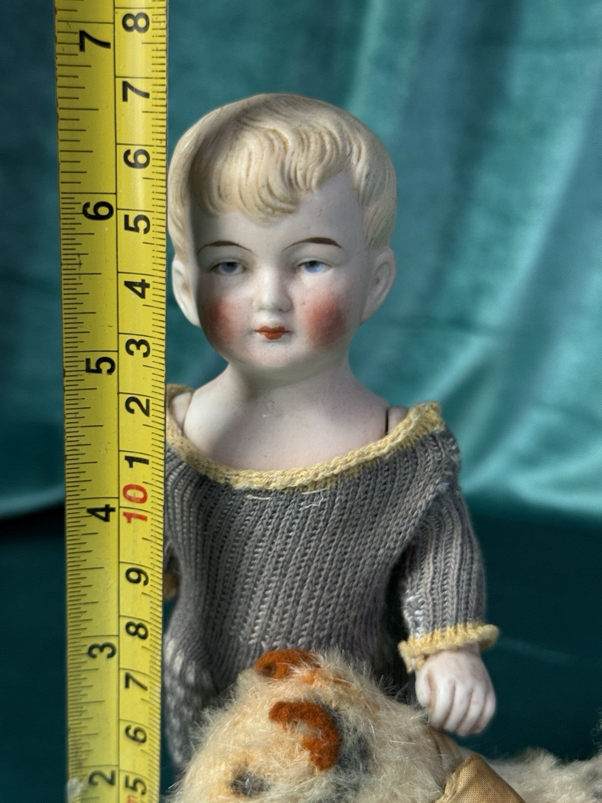 Antique German 6 1/2” Kestner All Bisque Mignonette Dollhouse Boy Doll