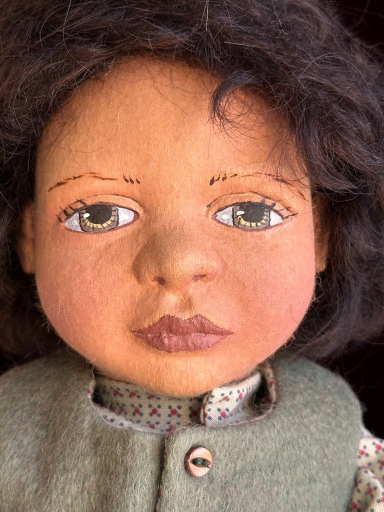 Collectible 18" Maggie lacono David Felt Cloth Boy Doll LE 25