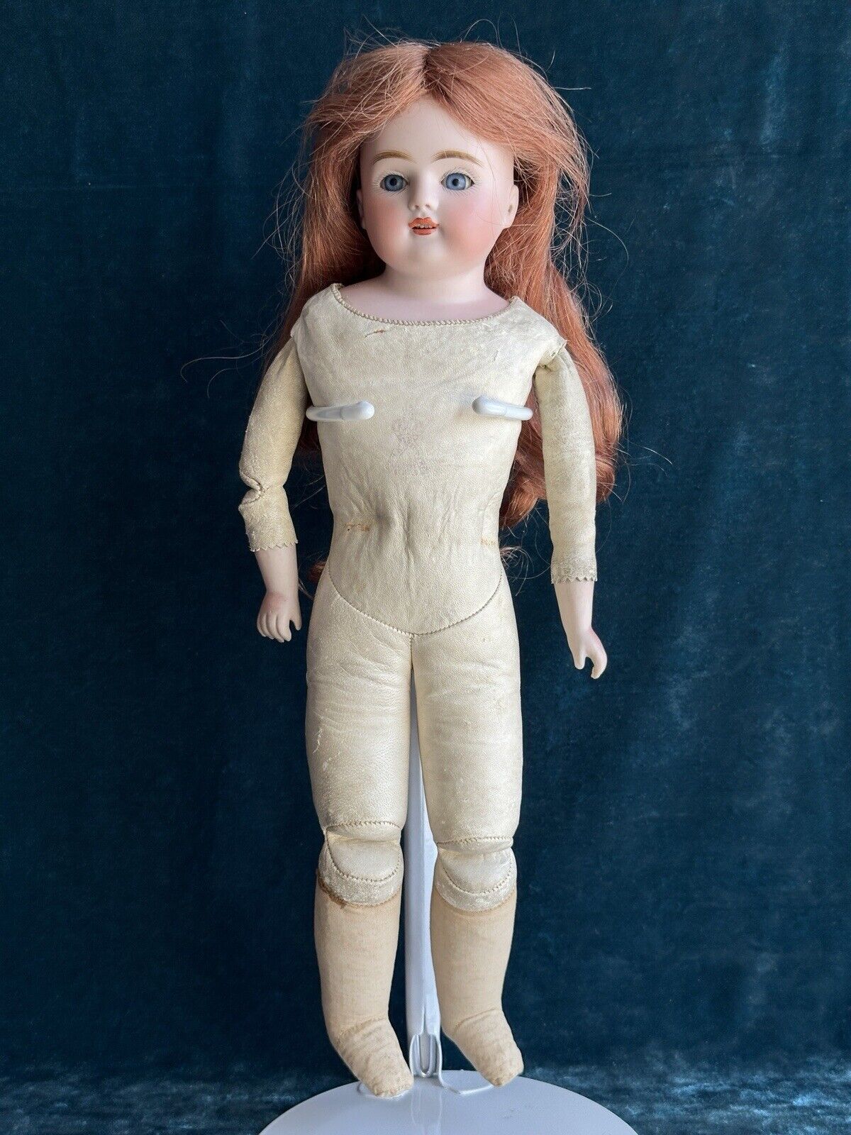 Antique German 17” Kestner Alphabet Series H Bisque Shoulder Head Doll