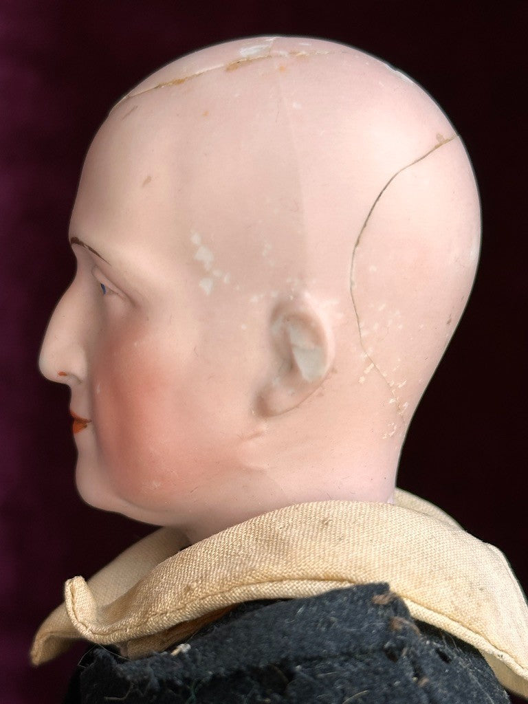 Very Rare Antique German Halbig 921 Dressel Portrait Character Bisque Head Doll