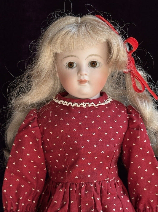 Antique German 16” Early Kestner Bisque Shoulder Head Closed Mouth Doll