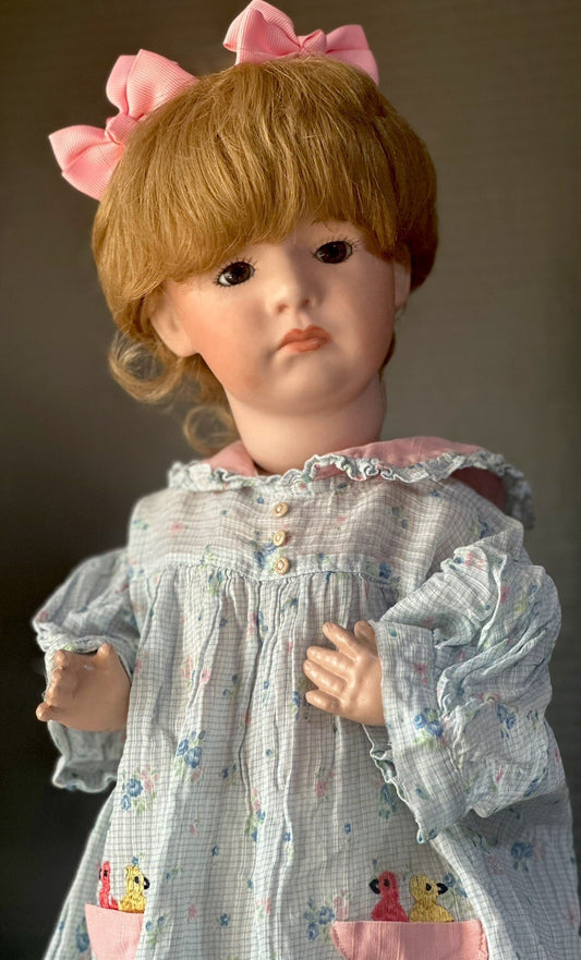 Artist Reproduction of Gebruder Heubach 7246 Pouty Face Character 19” Doll
