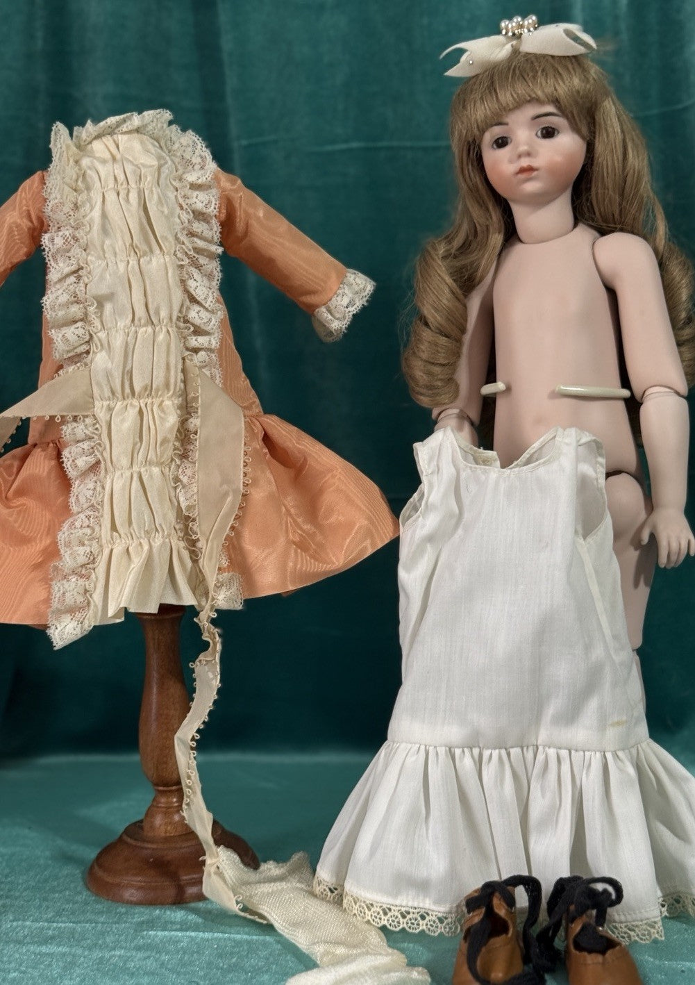 Reproduction of  Antique French Albert Marque All Porcelain 16” Doll