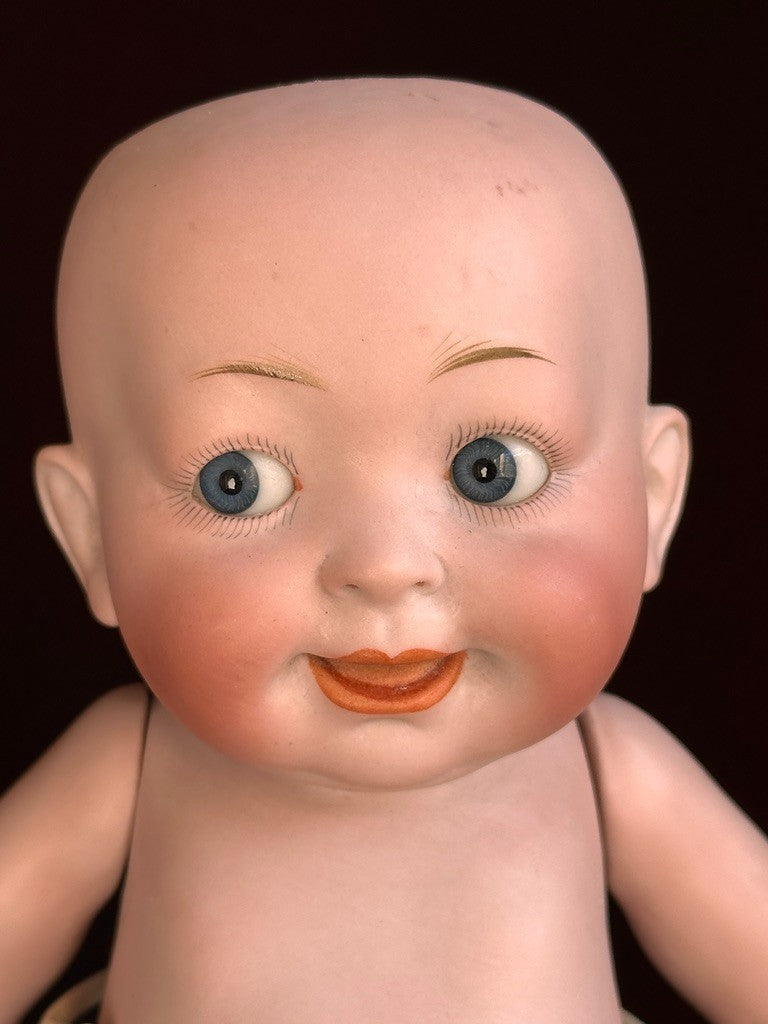 Rare Large 11" Hertel Schwab 222 "Our Fairy" All Bisque Googly Eyes Doll