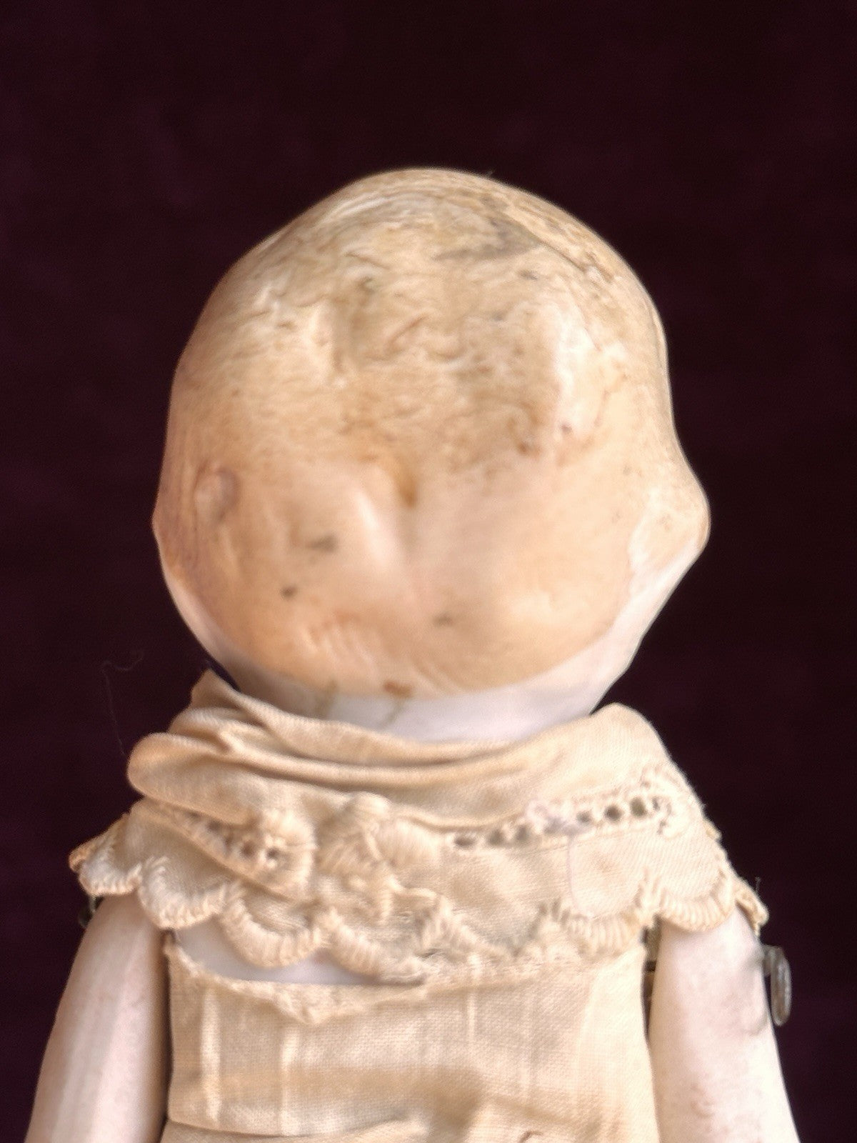 Antique German 5.125” All Bisque Limbach P. 23 Nancy Type Mignonette Doll