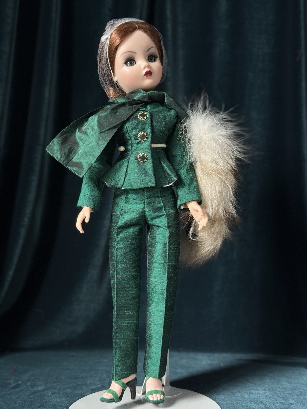 Madame Alexander Cissy Doll In Endora (?) Bewitched Outfit and Real Fur