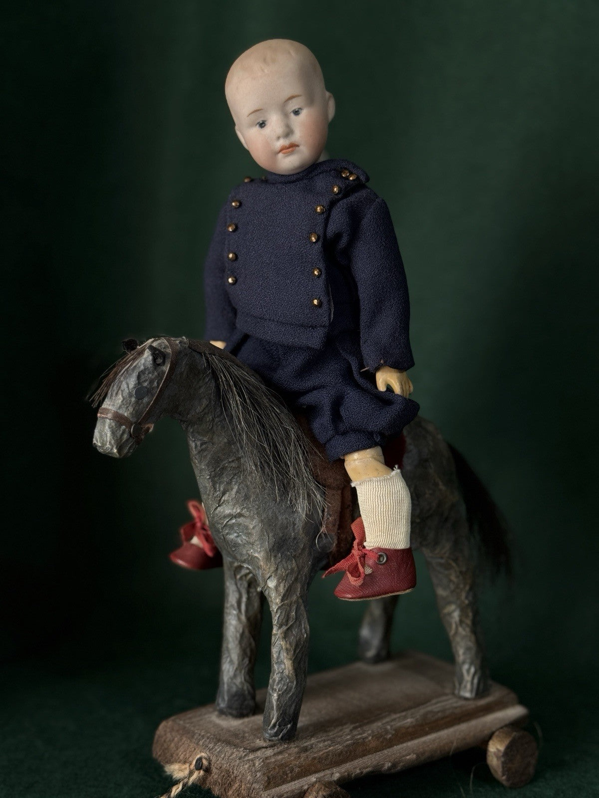 Antique German 8.5” Gebruder Heubach Bisque Head Character Boy Doll