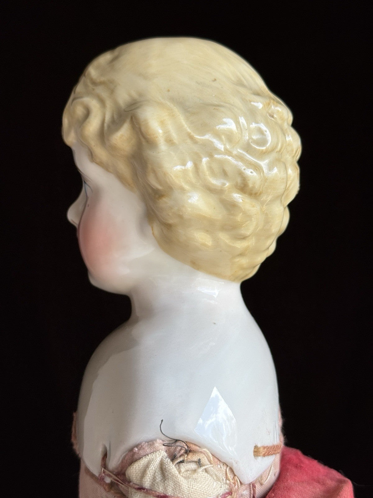 Antique German 20” Kling China Shoulder Head Doll
