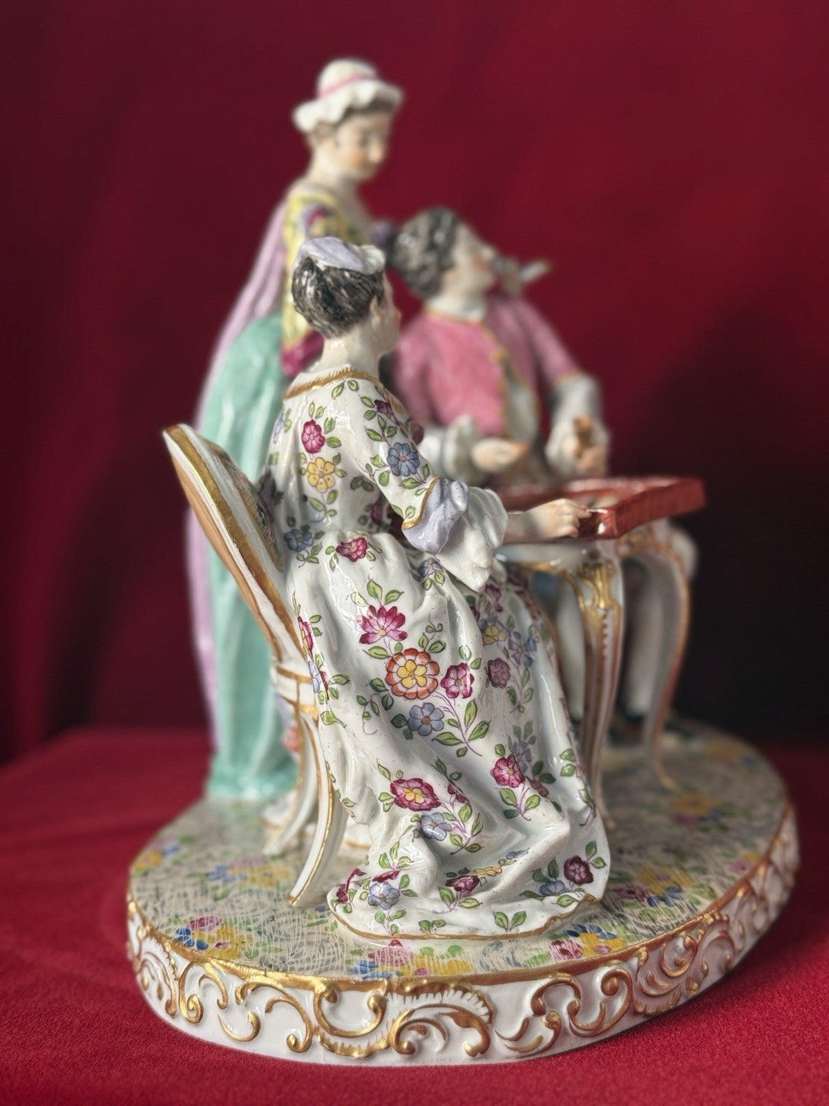 Rare Antique Porcelain Large Figural Group Figurine By Edmé Samson France 1910’s
