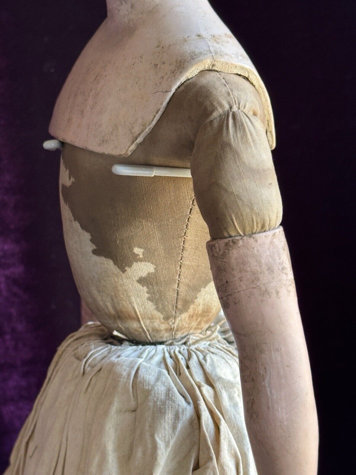 Antique French 21” Andréas Voit Papier Mache Glass Eyes Fashion Doll