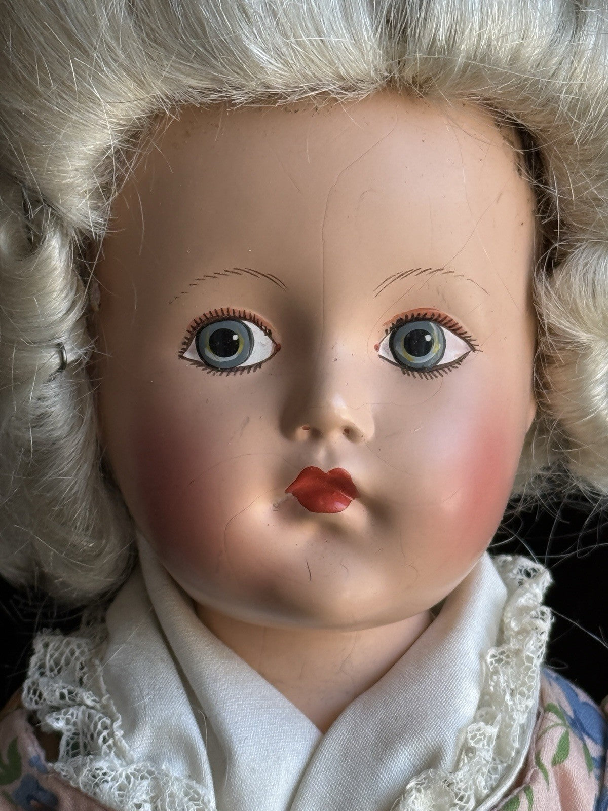 Vintage Effanbee 15.5” Composition Anne Shirley Historical Revolutionary Doll