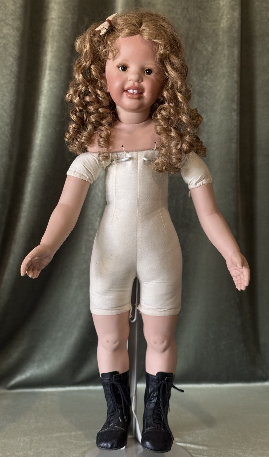 Artist Reproduction Of Porcelain 28” Doll “Becky Thatcher” by Donna Rubert Mold