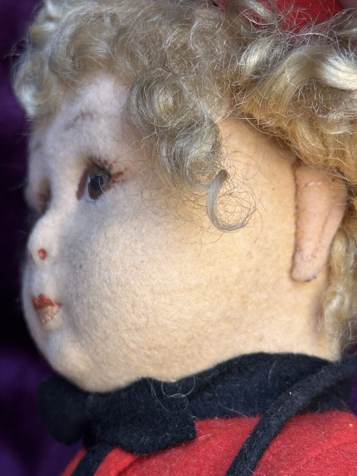 Vintage Italian All Original 12” Lenci 111 Series Felt Cloth Doll