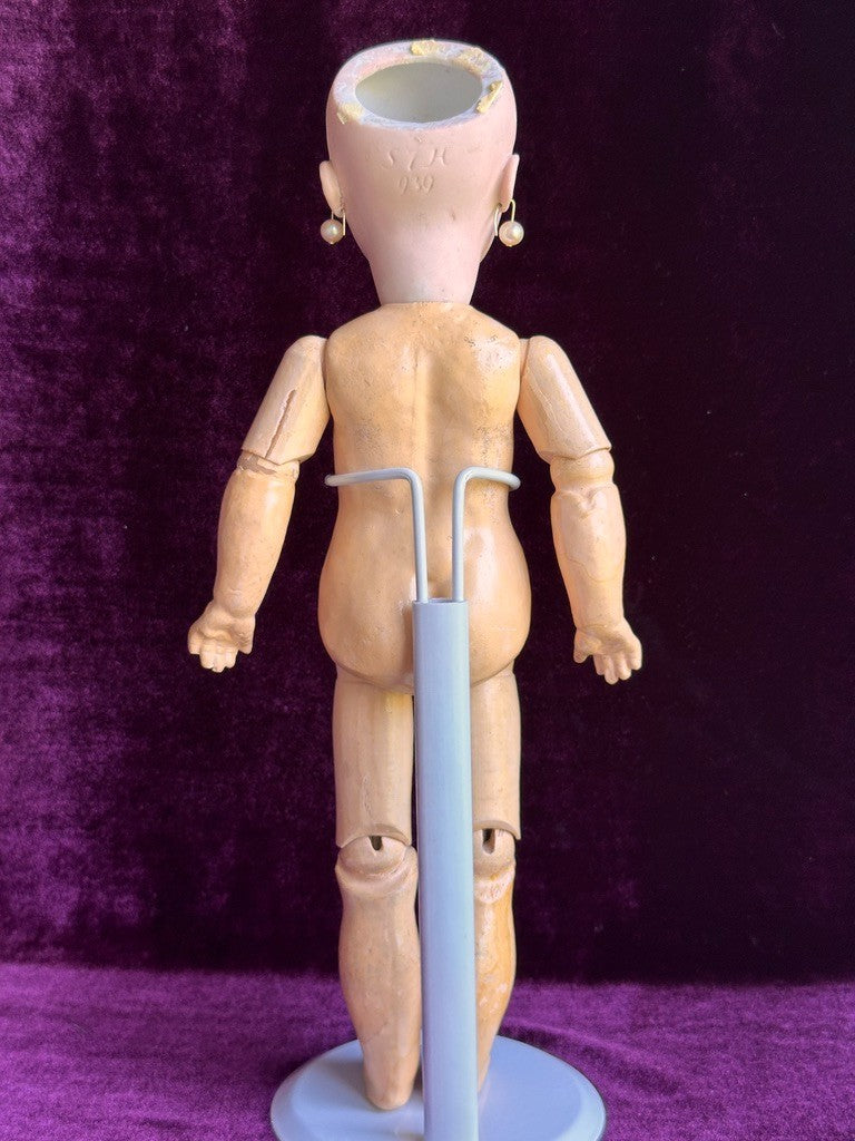 Antique German 14” Simon Halbig 939 Bisque Head Doll