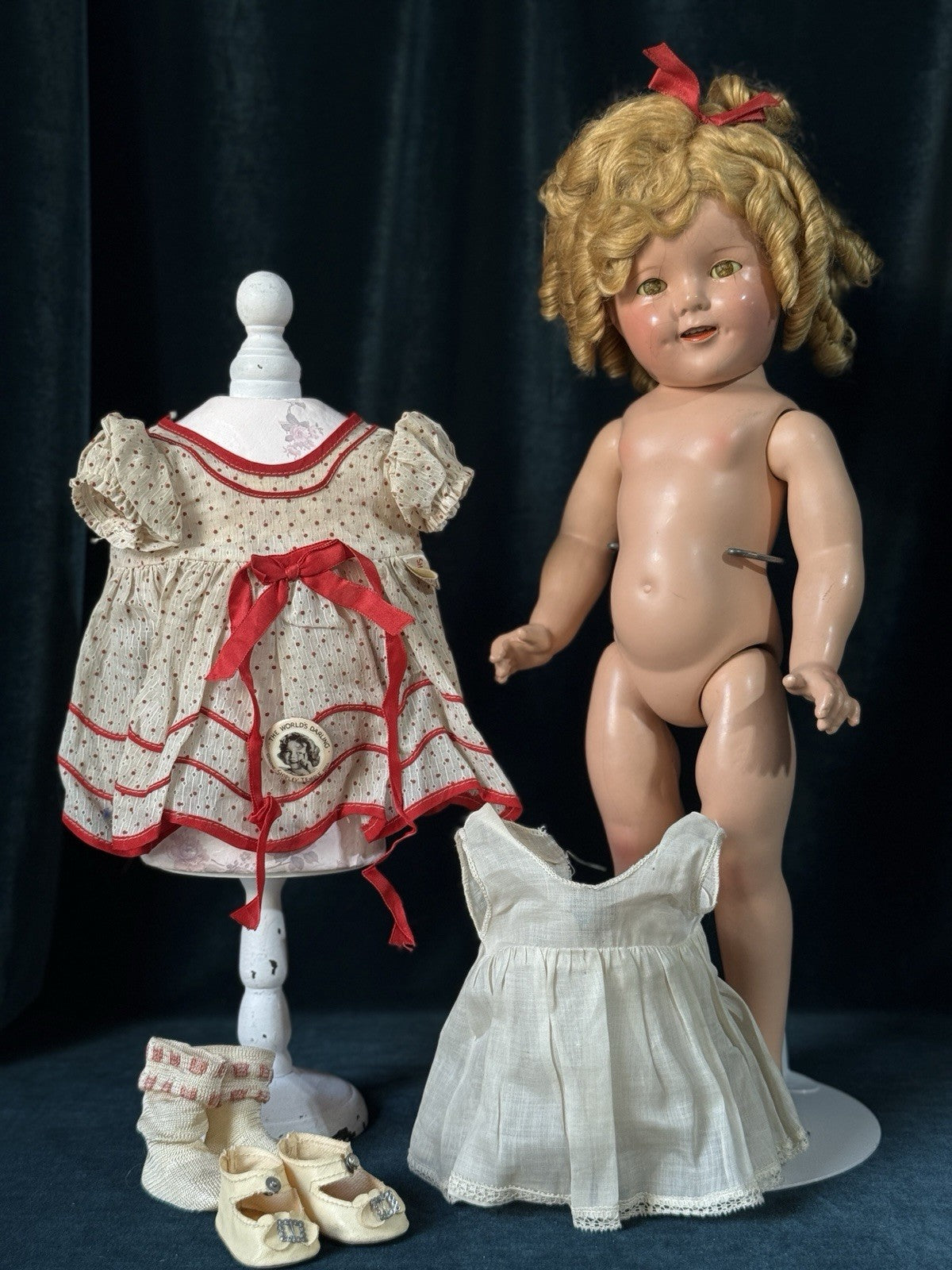 All Original Vintage 1930’s Composition 18” Shirley Temple Doll by Ideal Company