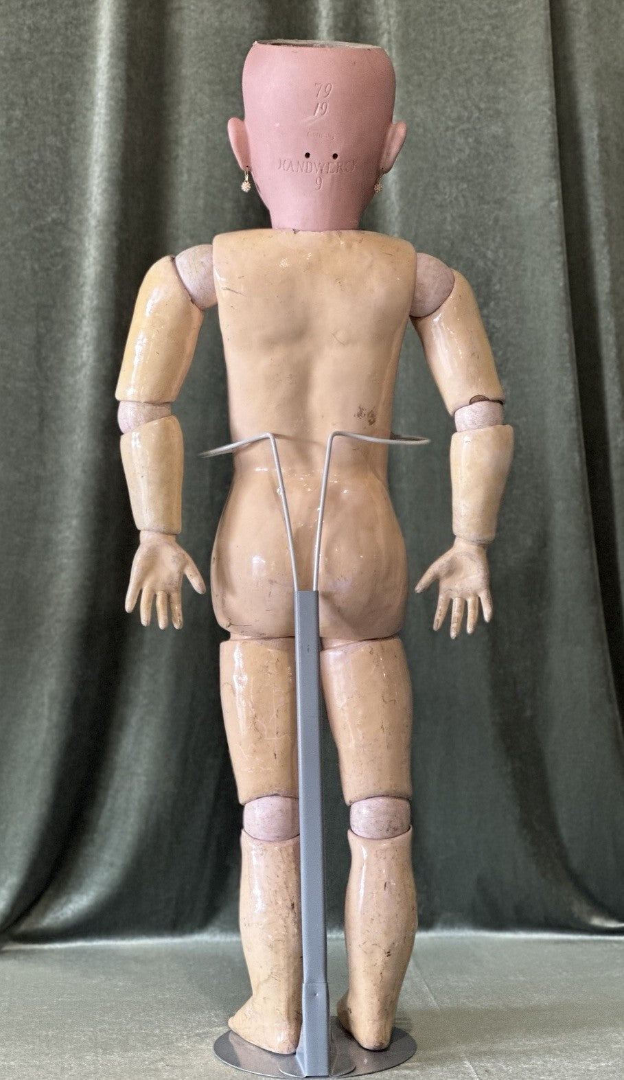 Rare Huge Antique German Heinrich  Handwerck 38 1/2” Doll Mold 79 Bisque Head