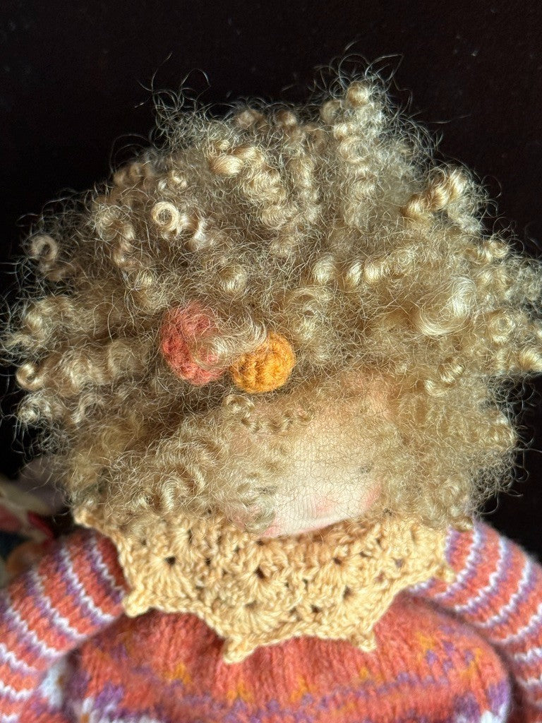 OOAK 12” Waldorf Style Cloth Doll Estee by Russian Artist Zhanna Sinichkina