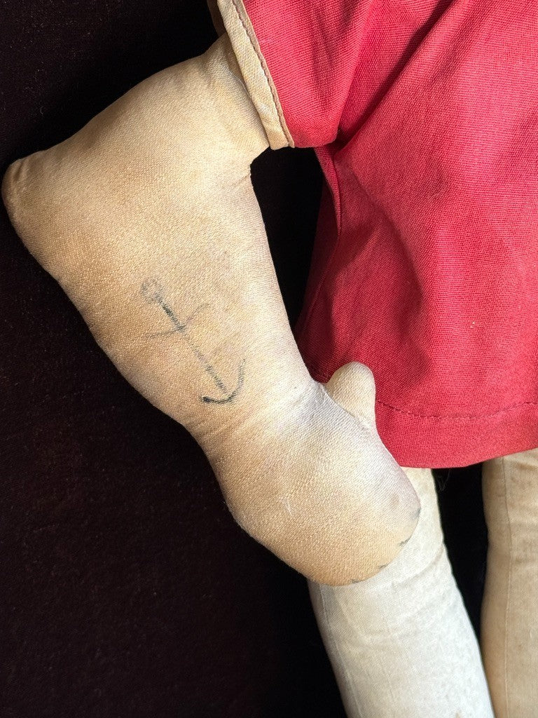 Early Knickerbocker 17.5" Popeye the Sailor Man Cloth Rag Doll