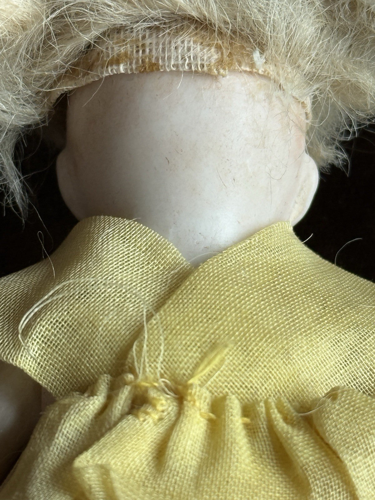 Antique German 5” All Bisque Mignonette Dollhouse Doll