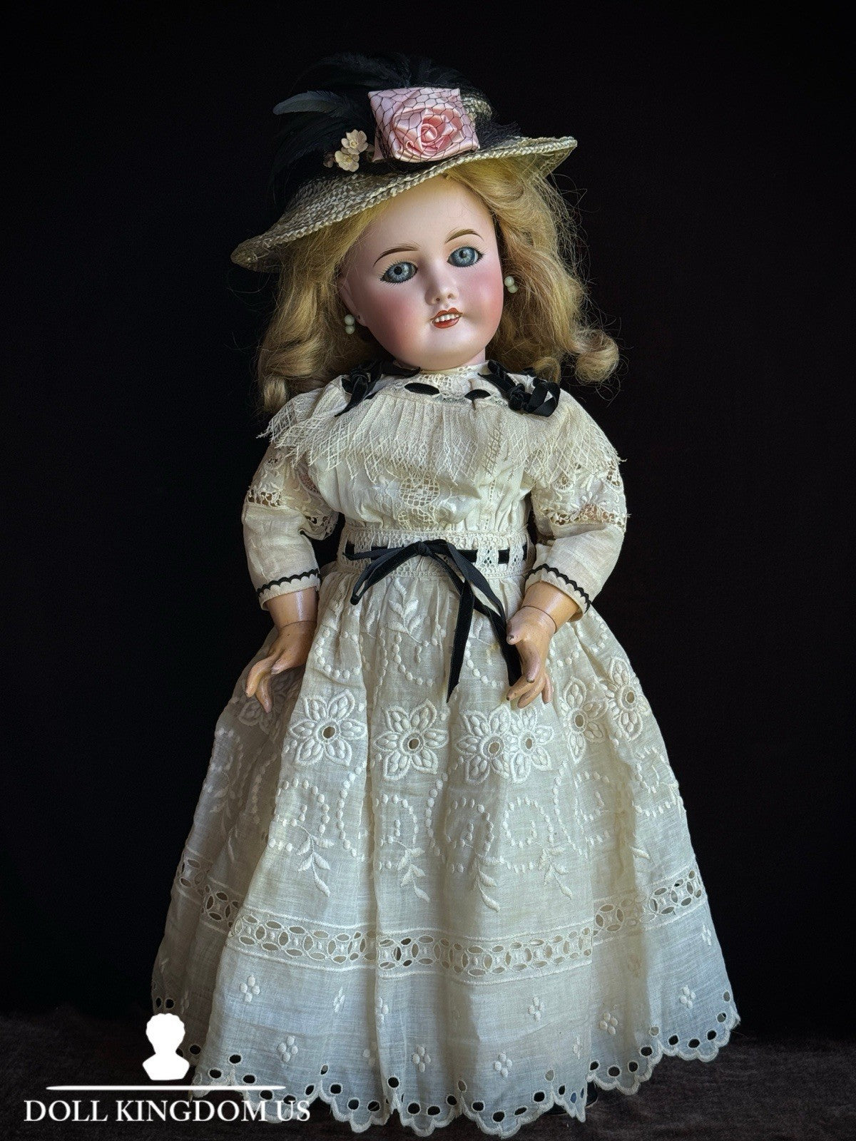 Antique French 21.5” Laternier Limoges Bisque Head Doll