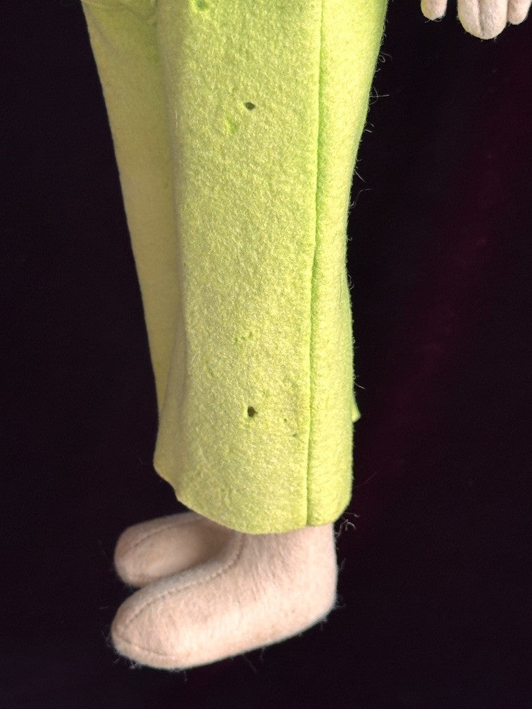 Vintage Italian 17” Lenci Mariuccia Face Felt Cloth Character Girl Doll