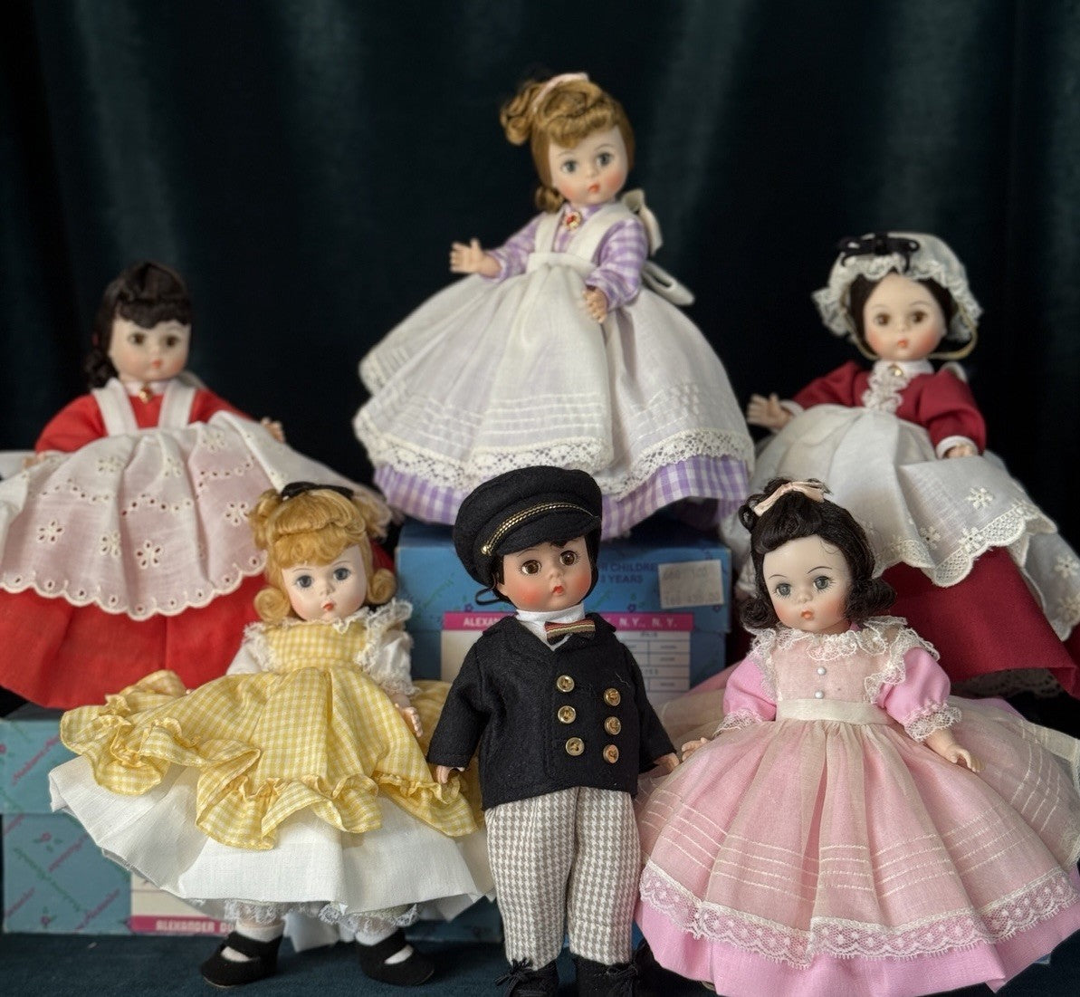 Lot Of 6 Collectible Vintage Madame Alexander Dolls “Little Women” Series