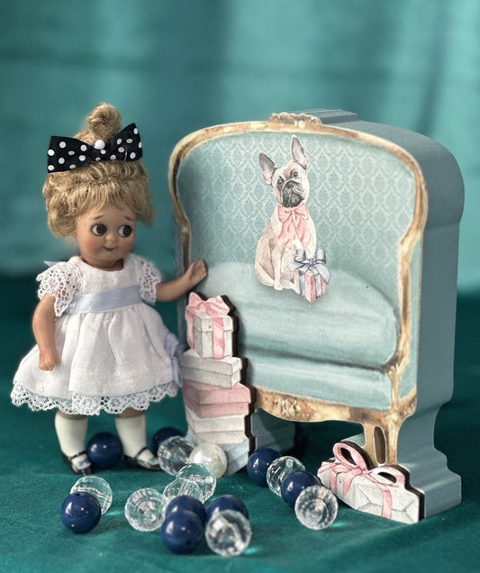 Vintage Reproduction of Antique German JDK 221 Googly Eyes 5” Doll