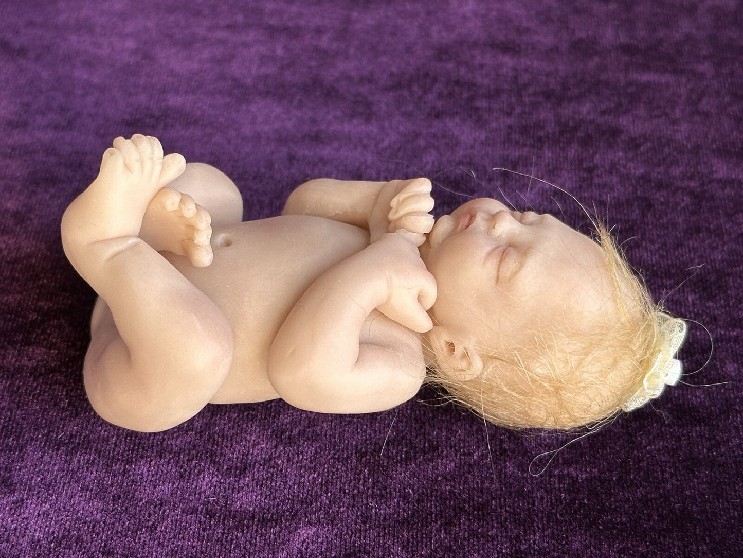 OOAK Miniature Polymer Reborn Laura Lee Wambach Baby Doll With COA and Box