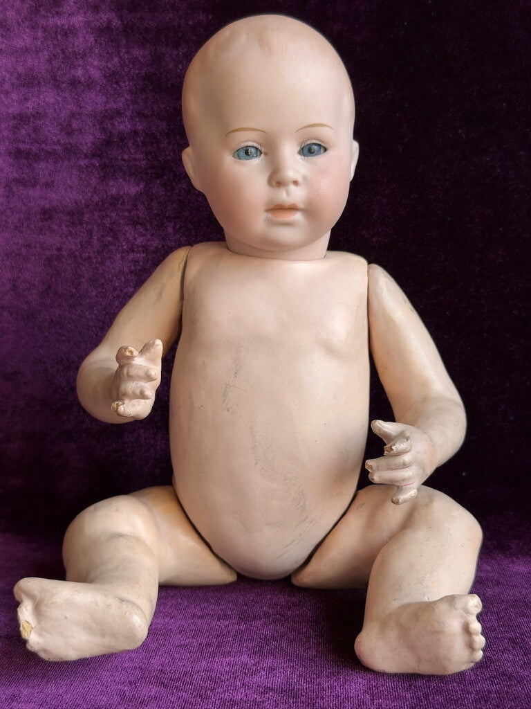 Antique German 10.5” Swaine & Co. DV Lori Bisque Head Baby Doll