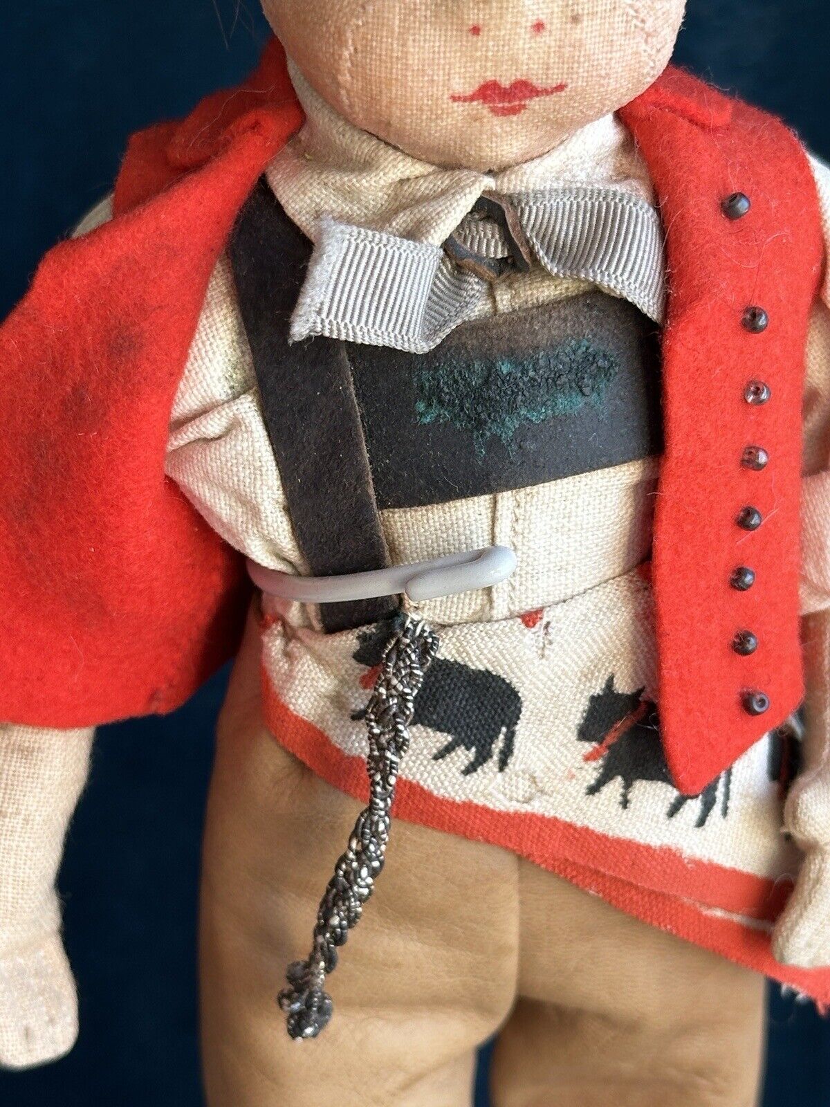 Unidentified Vintage 11” European Cloth Rag Boy Doll