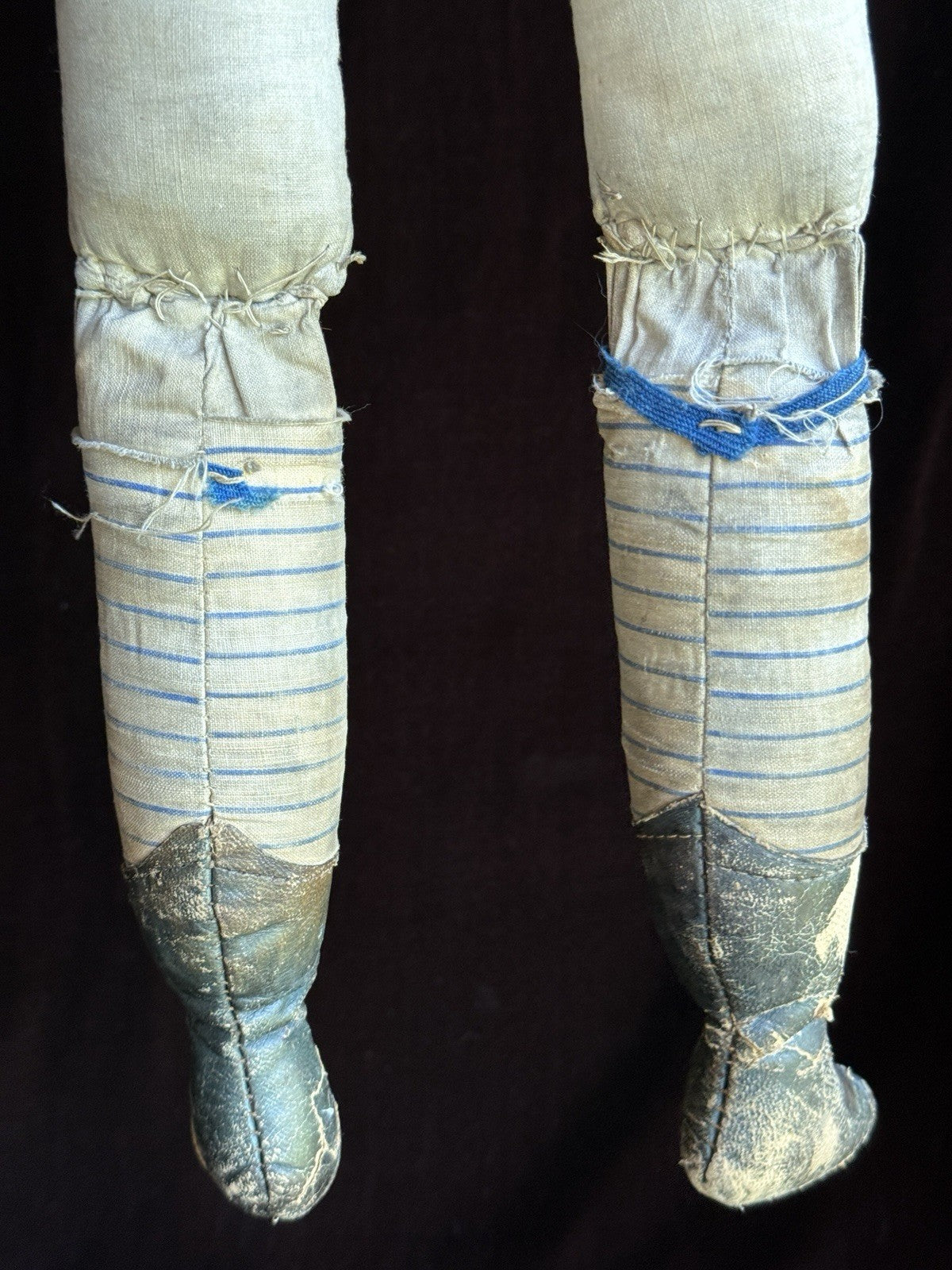 Antique German 26” Wax Over Papier Mache Doll